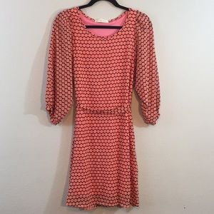 Ezra Crinkle Chiffon Dress- pinkish peach - Size S